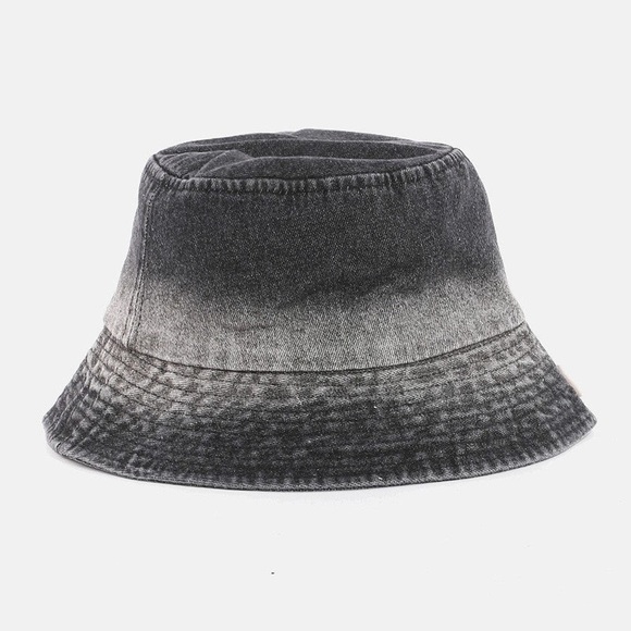Two Tone Black Denim Bucket Hat - Picture 1 of 1